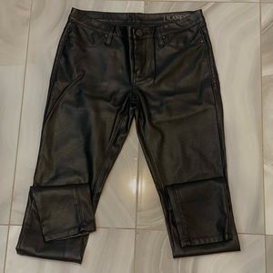 Black Faux Leather Pants | Vegan Leather Skinny Jeans